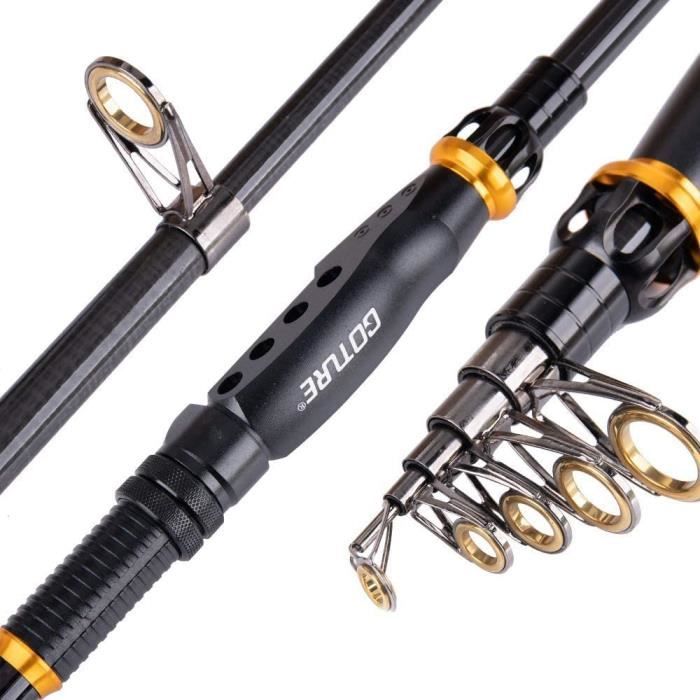 Canne à Pêche Rétractable 40cm à 150cm En Acier Inoxydable - Télescopique Avec Vis 8mm