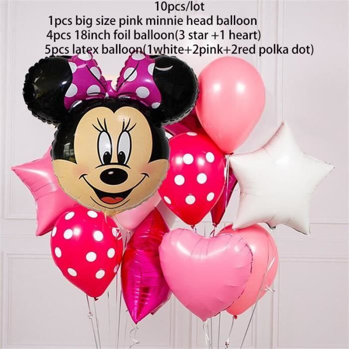 Mc938 10 Pc Lot Mickey Minnie Mouse Ballon 18 Pouces Etoile Feuille D Helium Ballons Joyeux Anniversaire Decoration Bebe Douch Cdiscount Maison