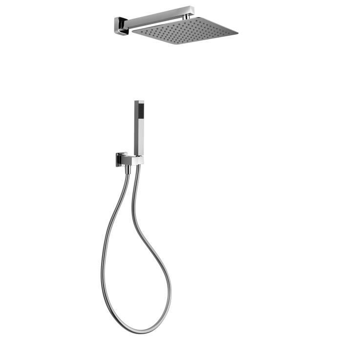 Set de douche complet avec pommeau 25x25 cm et douchette Paini Shower