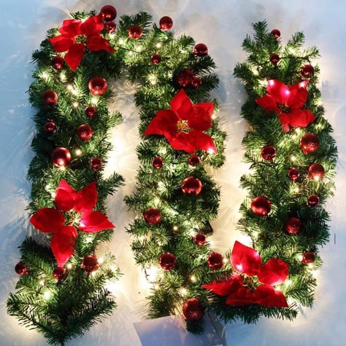 Guirlandes De Noël Scintillantes 6 Pièces X 2m Rose - Décoration Festive Brillante Pour Sapin, Escalier, Fenêtre Et Intérieur Extérieur