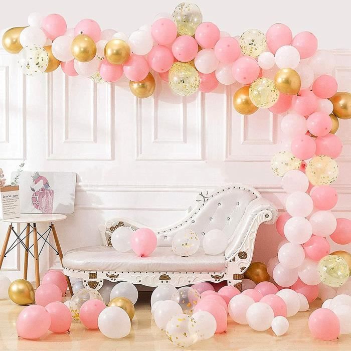 Halovie Ballon Anniversaire Rose Pastel118pcs Kit Arche Ballon Anniversaire Fille Rose Blanc Or Mariage Saint Valentin Guirland 651 Cdiscount Maison