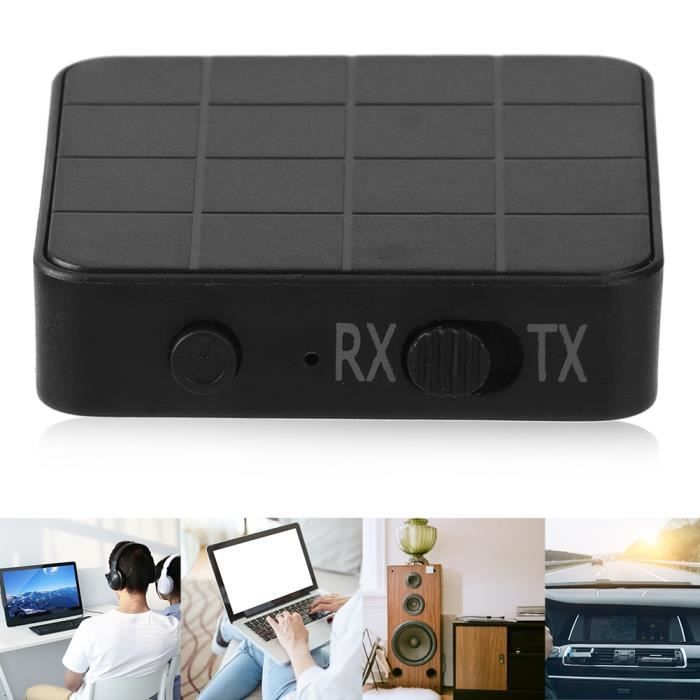 Adaptateur stéréo Bluetooth 5.0 2-en-1 pour émetteur-récepteur o pour PC de Voiture Émetteur Bluetooth 2 en 1 émetteur Bluetooth 5.0
