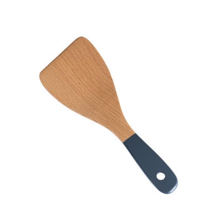 Cuillère à Fente En Bois - Écumoire Robuste Pour Cuisine - Manche épais Avec Trou De Suspension