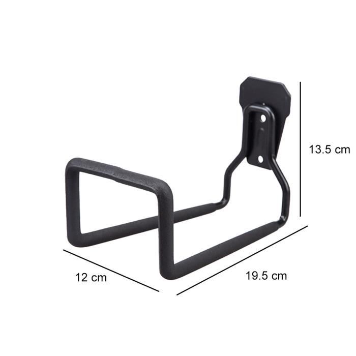 Crochet De Rangement Mural En U En Acier - Pour Tuyau D'arrosage, Outils, Câbles - Support Jusqu'à 20kg, Dimensions ~16x7.2cm, Couleur Rouge - Garage, Atelier, Jardin - 14