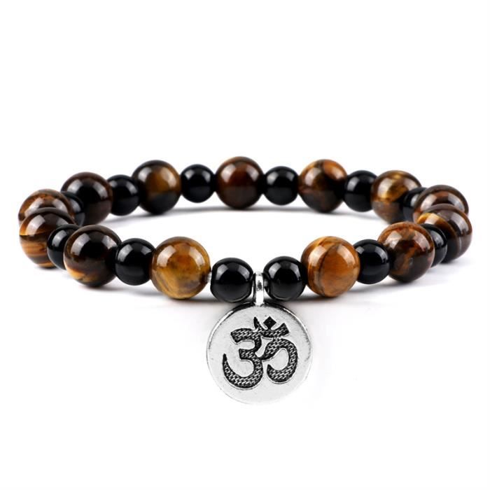 Ensemble Bracelets Perles Hommes - Œil De Tigre, Turquoise Et Pierre De Lave - Cadeau Élégant