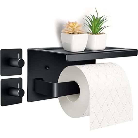 Porte papier toilette,support papier wc mural en aluminium avec 2
