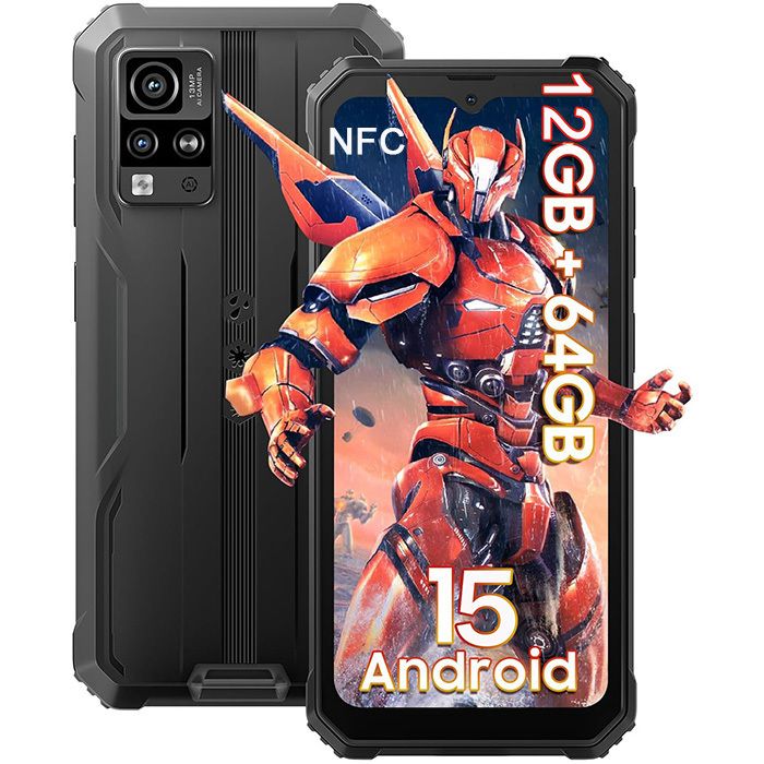 Blackview BV4800SE Smartphone Rugged Android 15 | 12GB RAM (4+8) + 64GB ROM Espandibile 2TB | Batteria 5100mAh IP68/69K NFC Verde