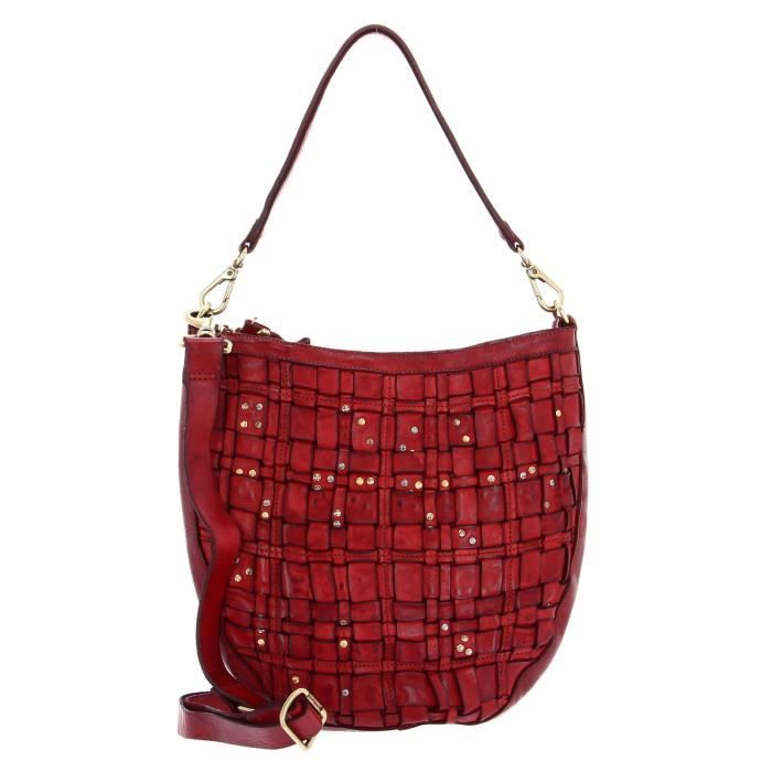 CAMPOMAGGI Shoulder Bag With Flap Cognac [208488] - sac à épaule bandoulière sacoche marron