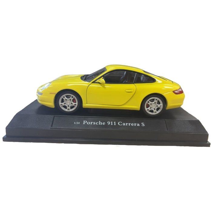 Voiture miniature de collection - CARARAMA - Porsche 911 Carrera S Coupé - Jaune - 1/24