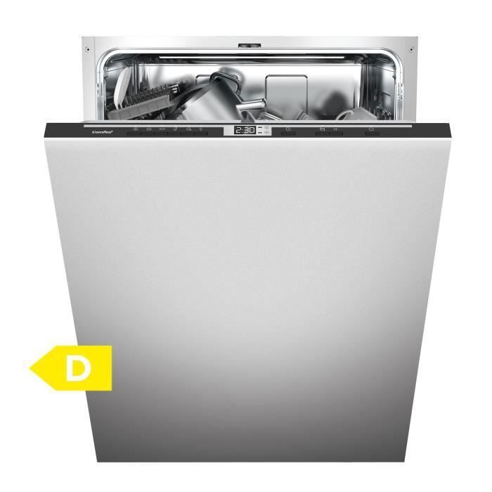 Comfee Lave vaisselle encastrable 60cm intégrable 14 couverts 44dB 8 programmes Blanc
