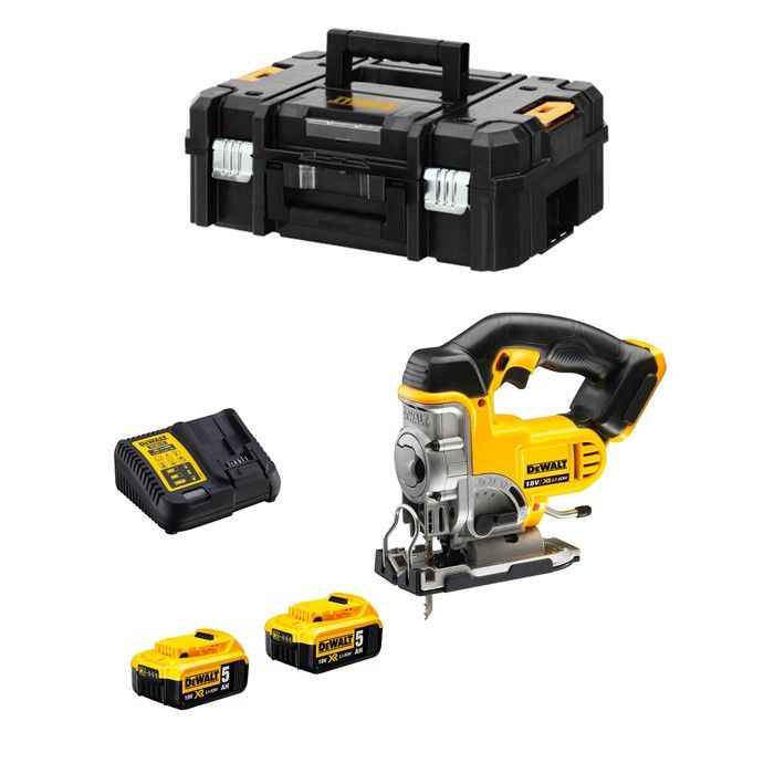 Scie Sauteuse DeWALT DCS331P2 2 x 5 0 Ah + DCB115 + TSTAK II