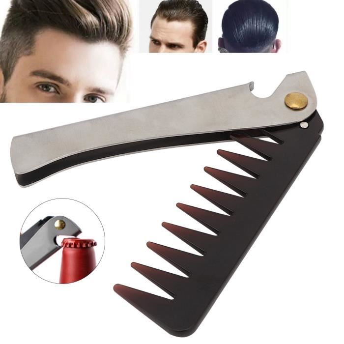 Peigne Papillon Pliable En Acier Inoxydable - 2 Pièces - Pour Coiffure Barbe, Cheveux Et Toilettage Animal - Design Ergonomique Et Portable