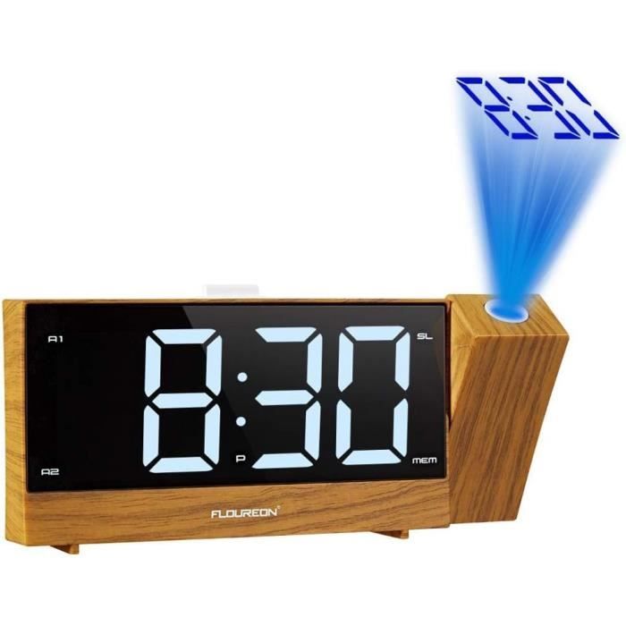 Radio-réveil, Horloge de Table réglable à 180 °, Affichage Haute