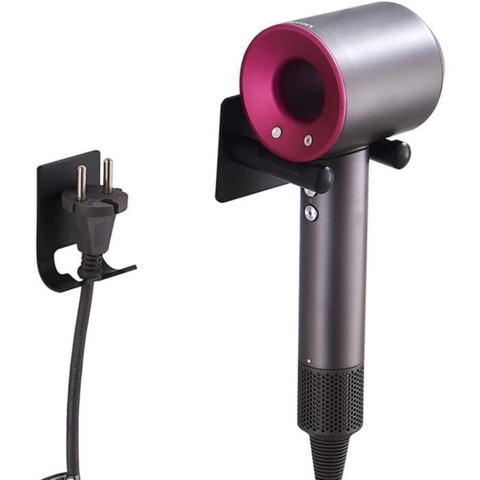CCYKXA Porte Seche Cheveux, Support Sèche-Cheveux Mural Adhesif,Porte Seche Cheveux sans Percage pour Dyson, Accroche Rangement Seche Cheveux pour Salle de Bain argent