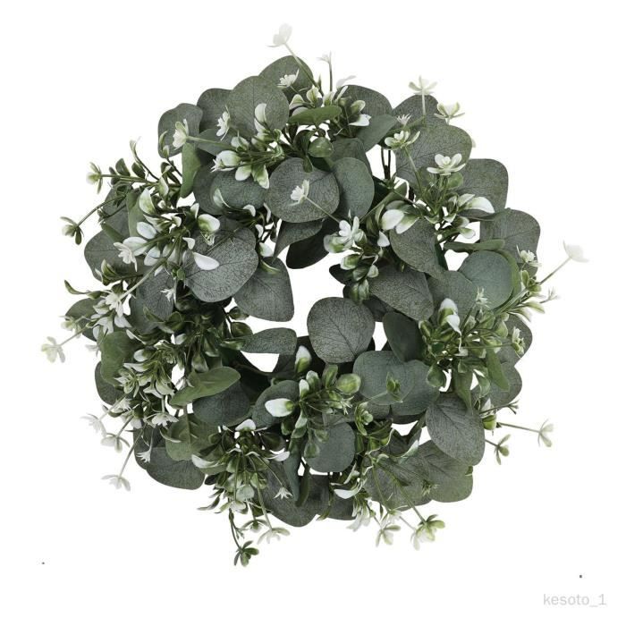 Couronne De Noël Artificielle En Forme De Larme - 47x27cm | Décor Porte, Escalier Avec Nœud, Pommes De Pin