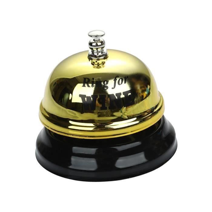 Cloche De Service En Laiton - Cloche à Main 80mm - Poignée Bois - Pour Restaurant, Maison, Personnes Âgées - Son Puissant