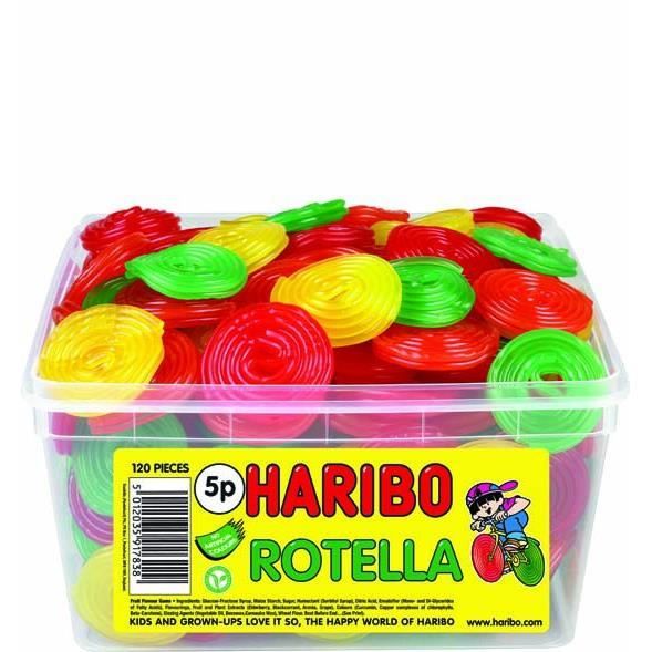 Boite de 120 bonbons Haribo Rotella rouleaux aux fruits 960g kit de