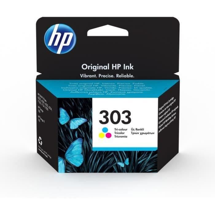 HP 303 Cartouche d’encre trois couleurs authentique (T6N01AE) pour HP Envy Photo 6220/6230/7130