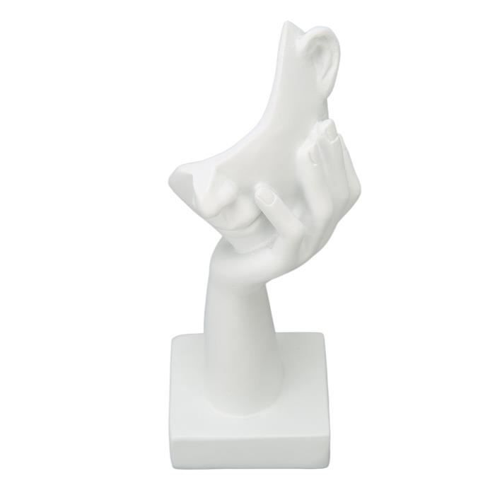 Statue Abstraite Femme Penseur Colorée - Décoration Maison Bureau 39x12.5x12.5cm