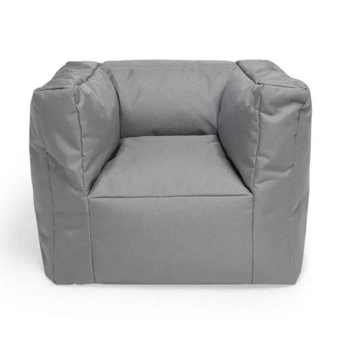 fauteuil poire - jollein - gris tempête - relaxation - enfant - salon