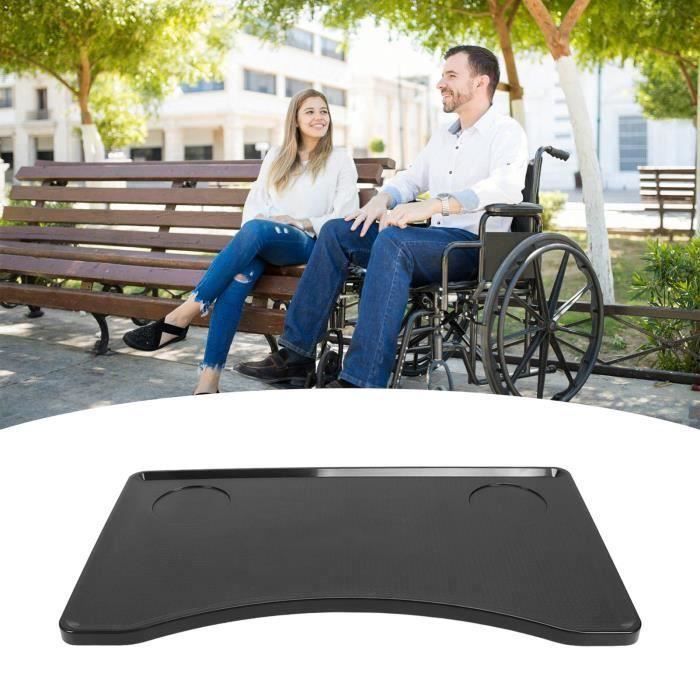 Plateau De Table Pour Fauteuil Roulant - Noir, 52x30cm, En Polypropylène, Générique Et Neuf
