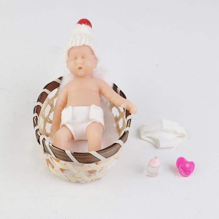 LIUTIAOP 6,3 Pouces Garçon Endormi En Silicone Réaliste Tout Le Cor Garcon Avec Peau Blanche Mignon Pour Lage Denfant Av Amz B0