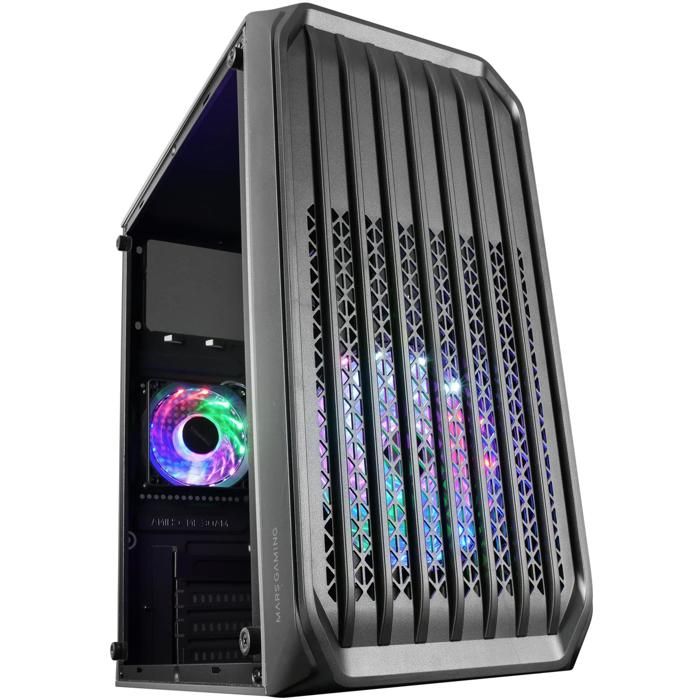 Boitier Mini Tour Micro ATX 1stPlayer VT6 RGB Avec Panneau Vitré (Noir) à Prix B