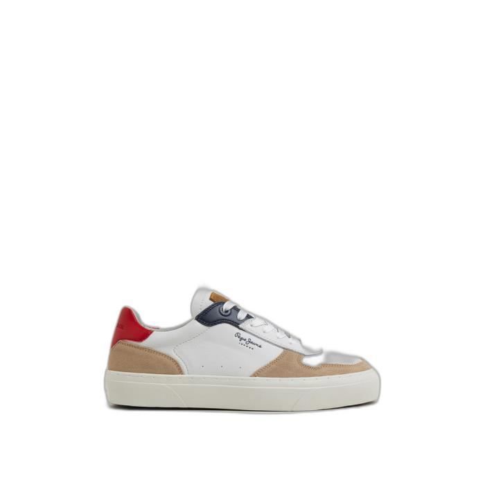 Pepe Jeans Baskets Pepe Jeans Yogi Street 3.0 - tan - 45 - Homme - Cuir - Lacets - Plat