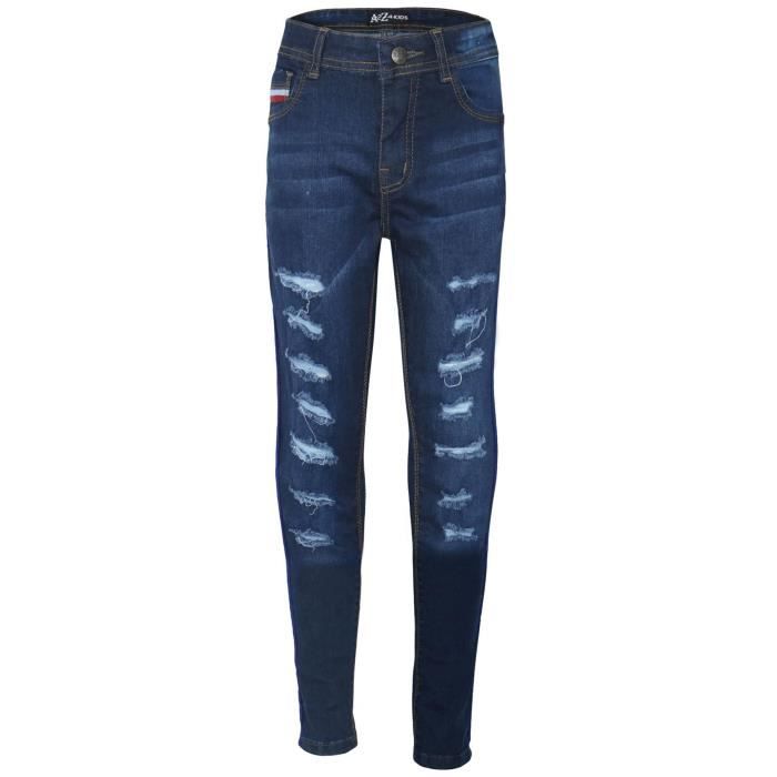 Salopette Short En Jeans Déchiré Pour Fille - Taille 5-13 Ans, Coton/élasthanne, Neuf Avec étiquettes