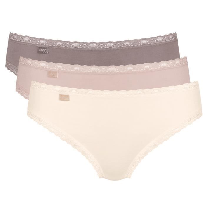 Sloggi Slip Femme - Lot De 3 - Coton Confort Quotidien - Daily Cotton Midi
