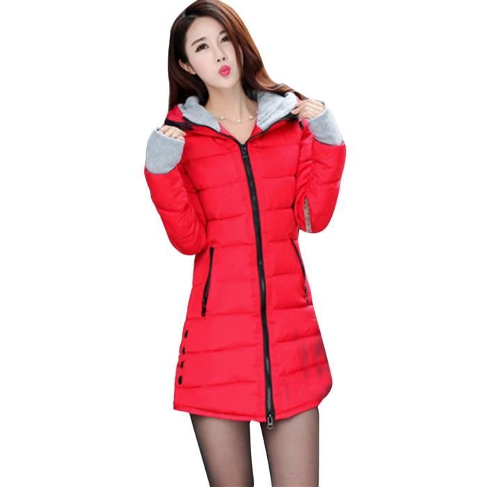 doudoune capuche rouge