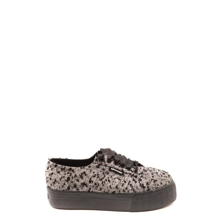 SUPERGA FEMME S00DFZ0 MULTICOLORE AUTRES MAT RIAUX BASKETS Noir