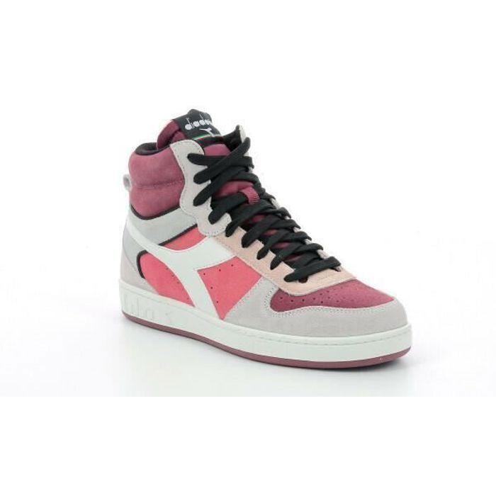 DIADORA Baskets basses Magic Bask Sued Rose/violet/blanc Cdiscount