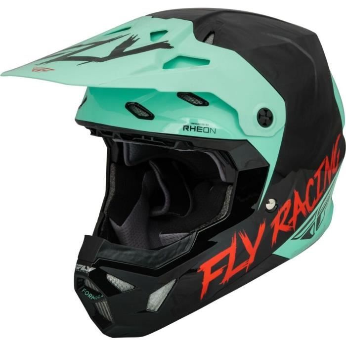 Fly Racing Formula Rheon Casque Fly Racing Formula CP Slant - noir/mint/rouge - XS - Cdiscount Auto