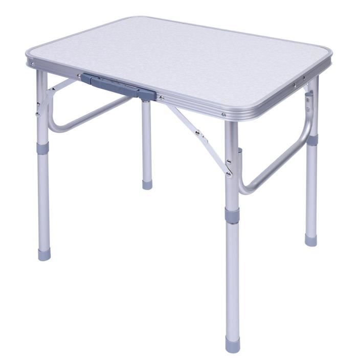 Camping aluminium table pliante - idéal pour le camping en plein air, pique - nique - Mxzzand - aluminium - 60 * 45 * 58cm
