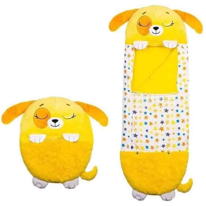 Sac de Couchage Et Oreiller de Jeu Grandes Couches de Sommeil Heureux avec Oreiller Sac de Couchage pour Enfants Cadeau de No/ël Sac de Couchage Animal