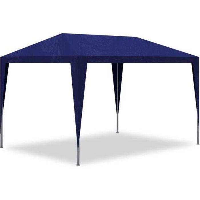 Economique Tonnelle de jardin Tente de réception Chapiteau Bleu 3x3m