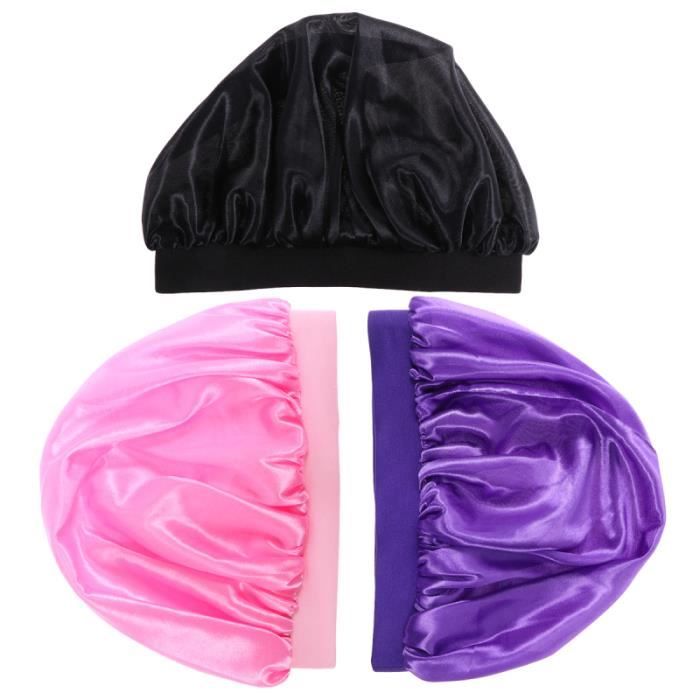 Lot De 3 Bonnets De Bain élastiques Unisexes - Nylon - Pour Enfants Et Adultes - Piscine, Plage, Sports Nautiques