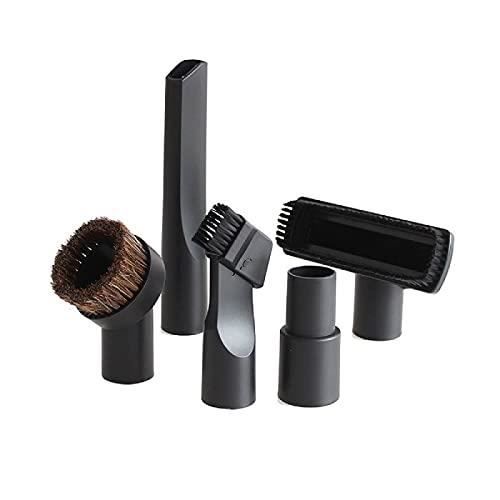 Lot De 6 Accessoires Universels Pour Aspirateur - Brosse, Suceur Et Embouts Pour Diamètre 32-35 Mm - Kit Complet Noir