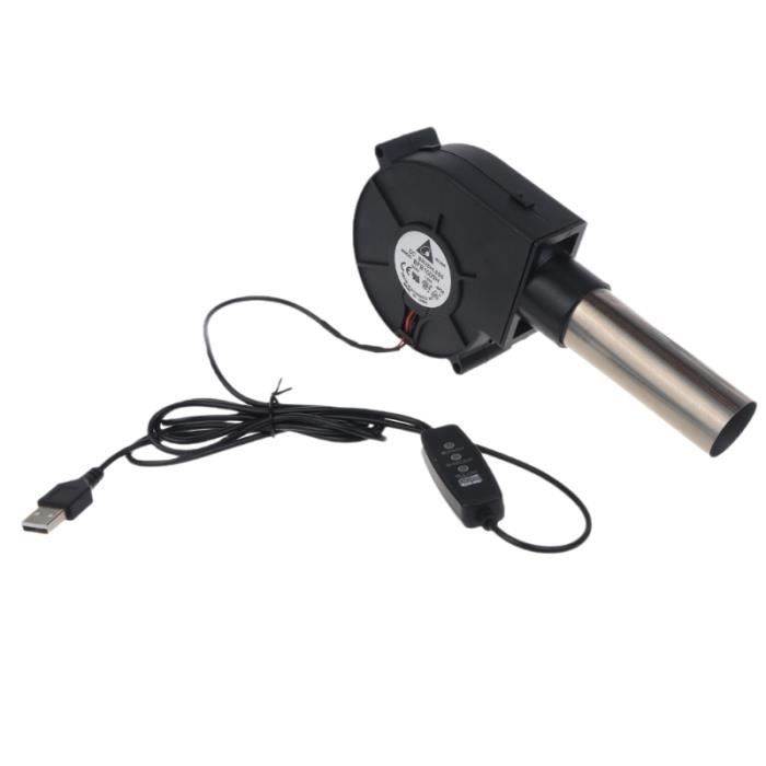 WPKD BLUEIY Ventilateur Barbecue Portable Sans Fil - Souffleur Air Pour Allumage Rapide Charbon - 4 Piles AA