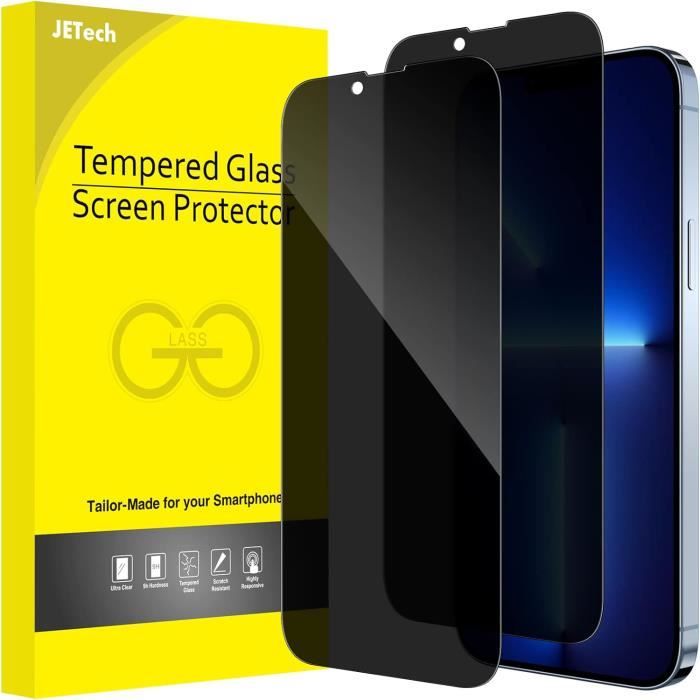 Verre Trempé Iphone 16e Yisica Pack De 2 Protections Écran Anti-Espion IPhone 13/14 + Verre Trempé Caméra - Noir Vitre Anti Espion Iphone 13