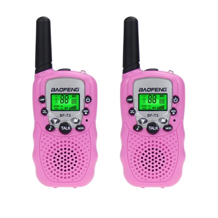 2pcs Enfants Talkie-walkie bidirectionnel à Longue portée pour Les Enfants Font Semblant de Jouer des Jouets Cadeau Cadeau Bleu 