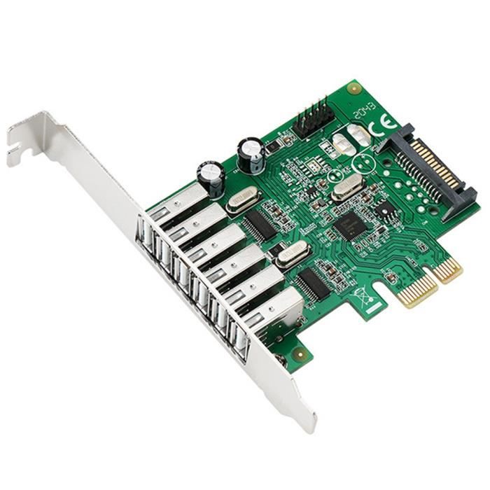 Carte PCIe à USB 2.0 4 Ports - Extension PCI Express MOSCHIP Stable Et Rapide