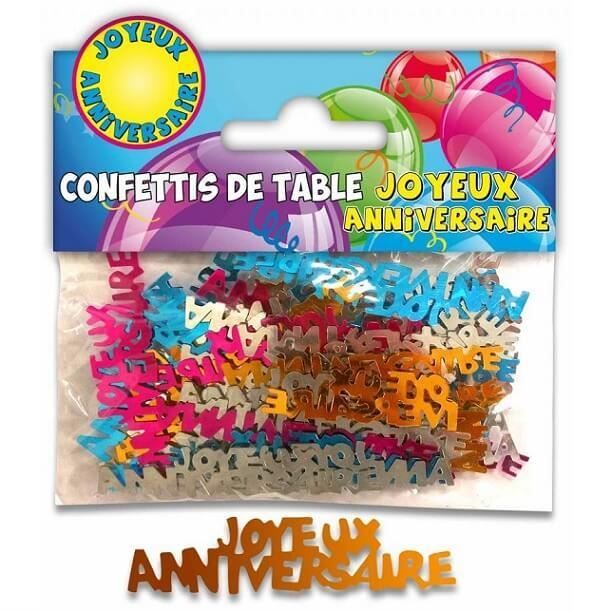 Confettis de table Joyeux anniversaire - 10 grs