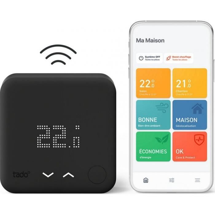 TADO Thermostat connecté connecté Sans fil Kit V3+ Noir
