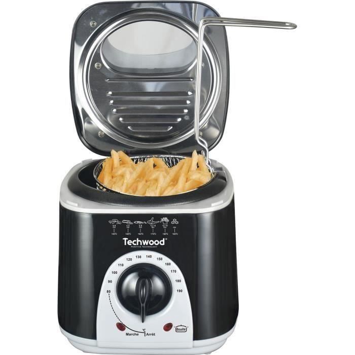 TECHWOOD Mini Friteuse et Appareil à fondu - 950 W - Noir