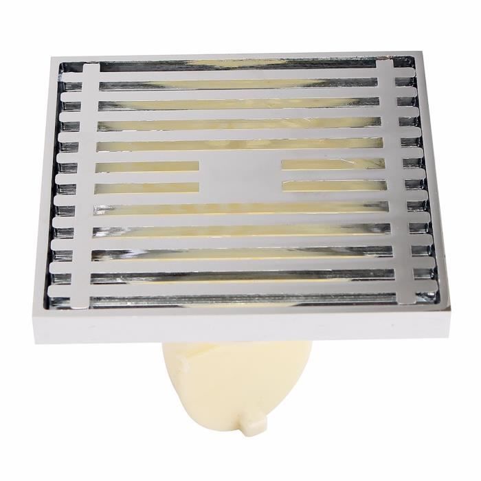 Drain Sol Carré Acier Inoxydable 9.8x9.8cm - Anti-odeur Et Anti-obstruction - Pour Salle De Bain, Cuisine