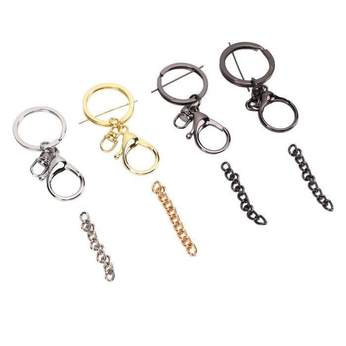 100 Pièces Anneaux Porte Clef Et Crochet Porte Clef Ket, 50