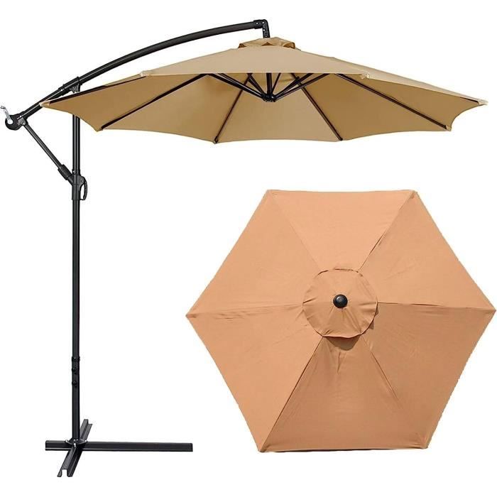 Auvent De Rechange Pour Parasol De Plage De 2 M/2,3 M/2,7 M/3 M, 6 Baleines, 8 Baleines, Housse De Rechange Résistante à L'eau, Jaune