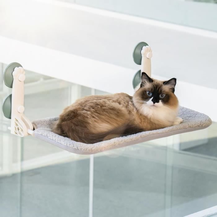 Hamac Pour Chat De Fenêtre - Adapté Aux Grands Chats Jusqu'à 25 Kg Chaise Longue Lit Pour Animaux De Compagnie Adapte Aux Grandes Fenetres Lit Pour Chat Suspendu Noir 88257567